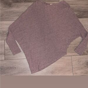 Easel Size Small Asymmetrical Sweater Long Sleeved Purple Lightweight Dressy